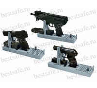 Универсальная подставка под пистолеты ПМ, ПЯ и пистолеты-пулеметы Кедр и аналоги, с возможностью хранения 2-х обойм и 42 патрона.