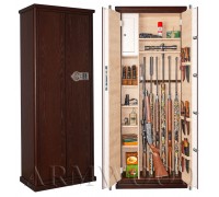 Оружейный сейф с отделкой натуральным деревом Armwood 969 NNP EL Lux.