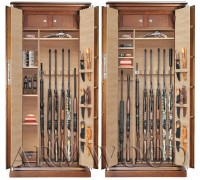 Оружейный сейф с отделкой натуральным деревом Armwood 757d32 EL Lux Plus.